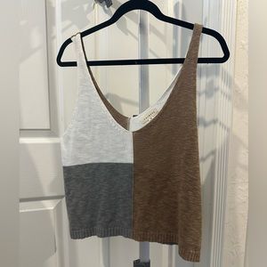 Colorblock knit tank